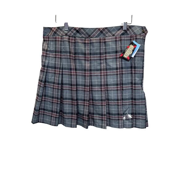 Beetlejuice Gray Plaid Skirt XXL Target Exclusive NWT Gothic Punk Mini Skater - Picture 1 of 6